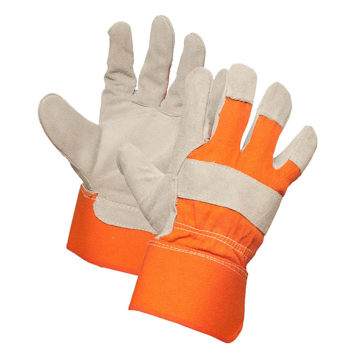 Sureguard Premium Split Orange Leather work gloves