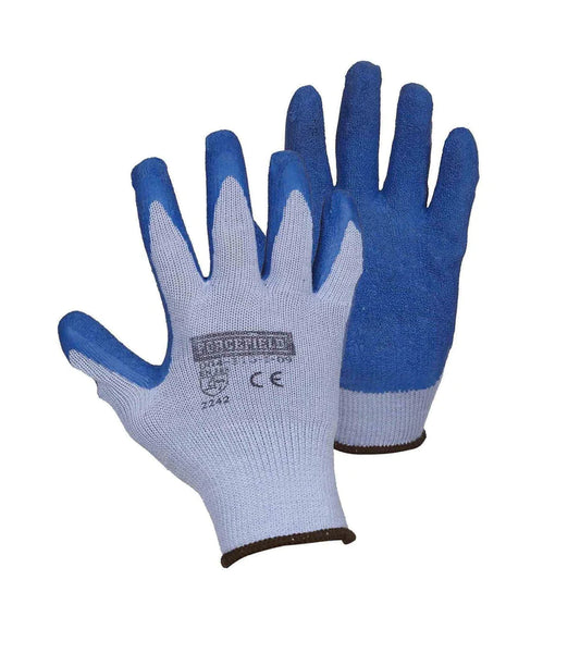 String Knit Work Gloves Palm Coated with Crinkle Latex-XL