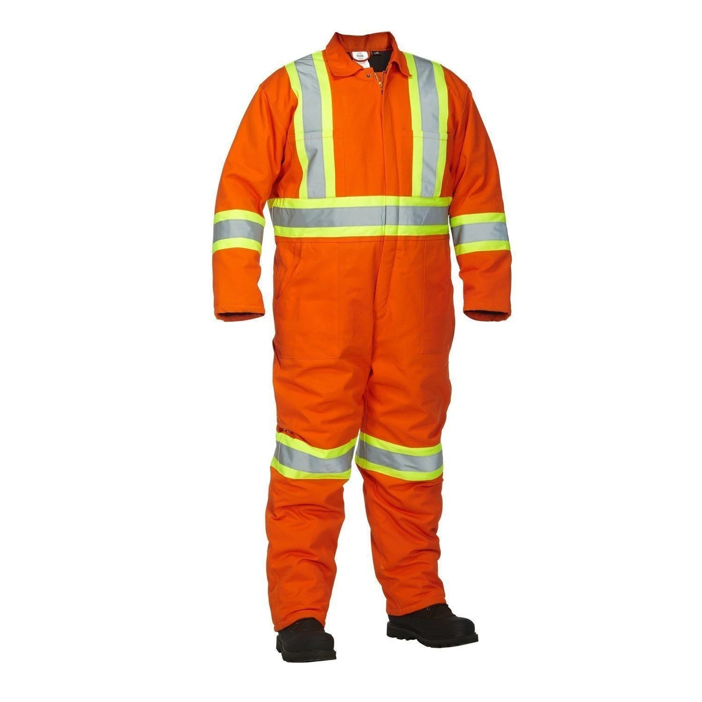 Forcefield Winter Lined Cotton Hi Vis Canvas Safety Coverall