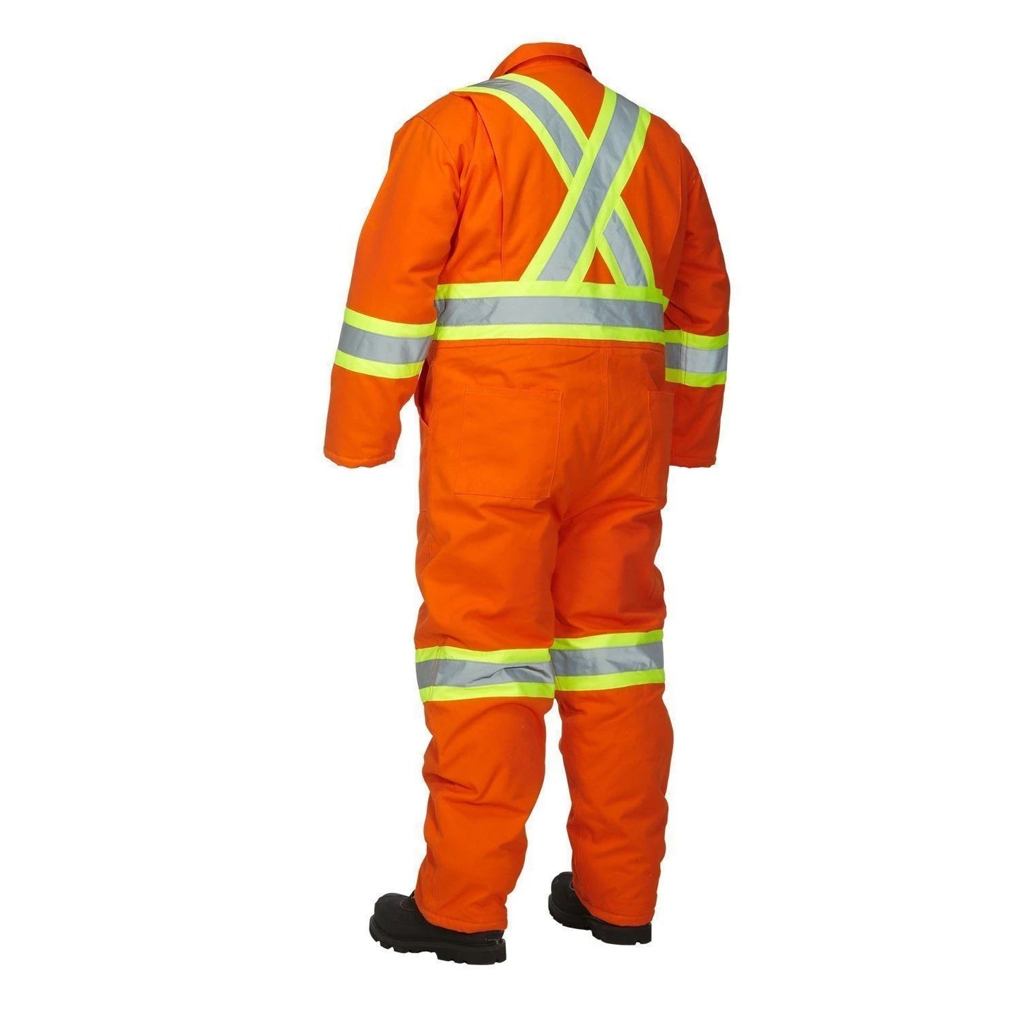 Forcefield Winter Lined Cotton Hi Vis Canvas Safety Coverall