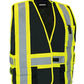 5-Point Tear-away Hi Vis Mesh Traffic Safety Vest, One-Size