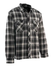 Quilted Flannel Work Shirt blk/wht XL