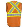 Hi-Viz Zipper Front Safety Vests – Poly Mesh